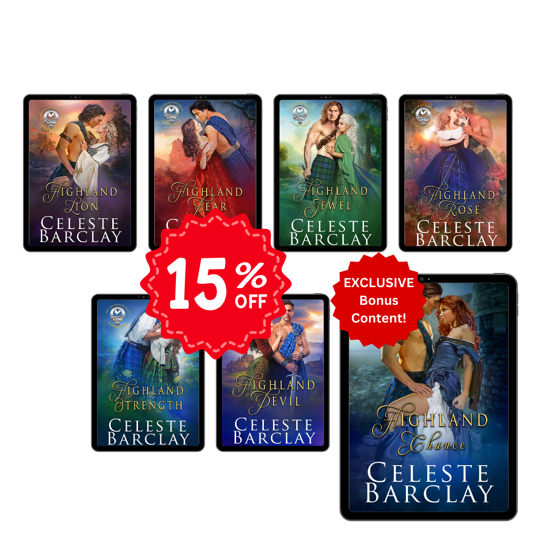 Celeste Barclay's The Clan Sinclair Legacy 7 book covers bundle 15% off