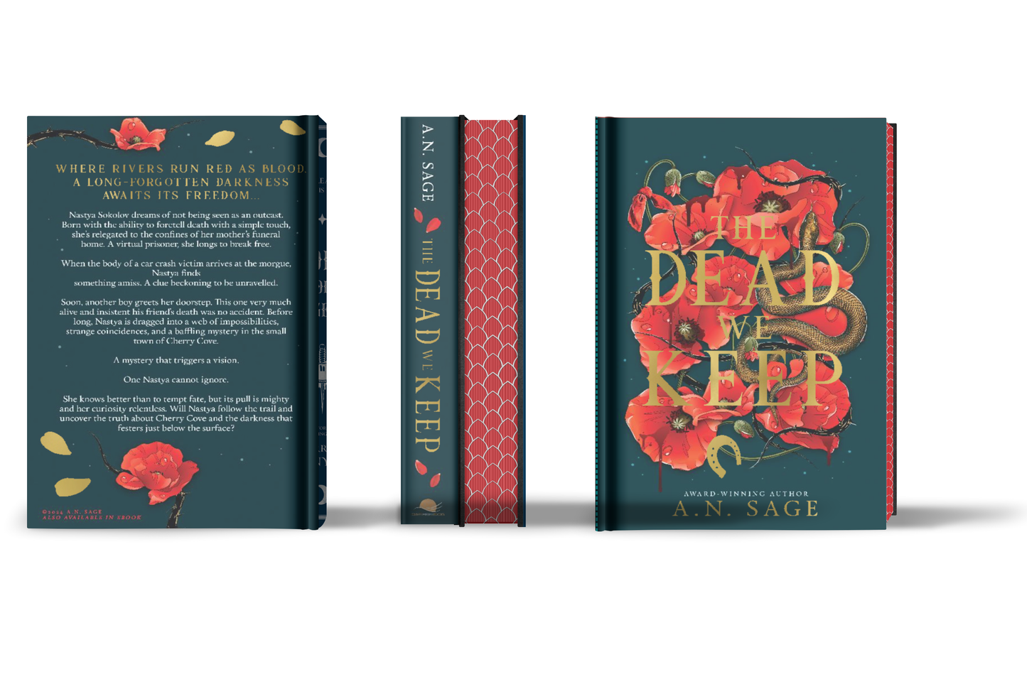 A.N. Sage The Dead We Keep Special Edition the full spread front, back, spine, edges, 20% off