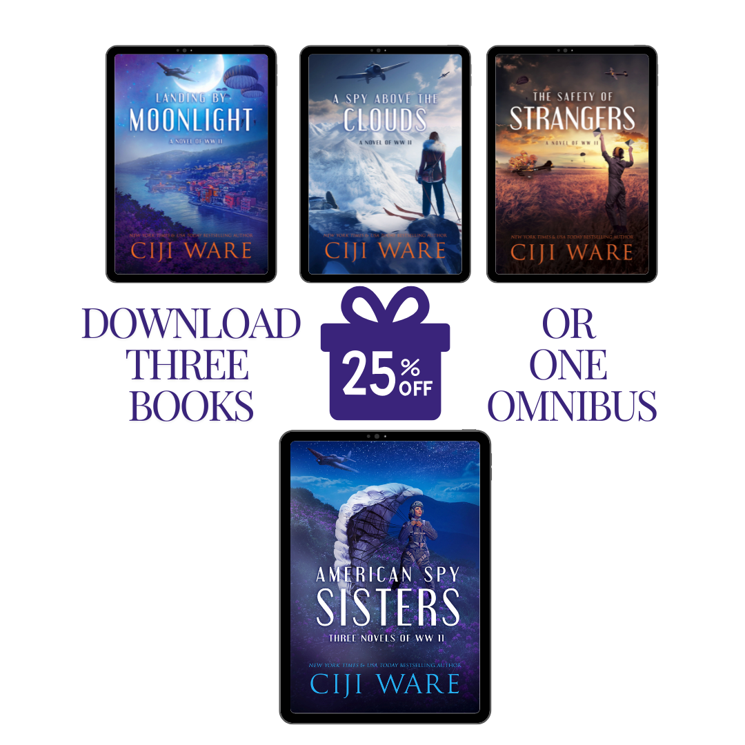 Ciji Ware American Spy Sisters three book bundle omnibus covers, 25% off