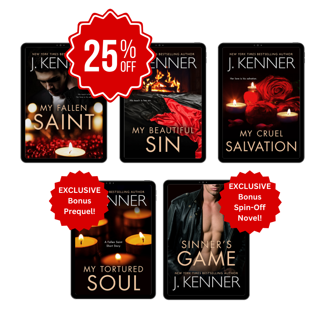 J. Kenner's Saints and Sinners 5 book covers bundle 25% off