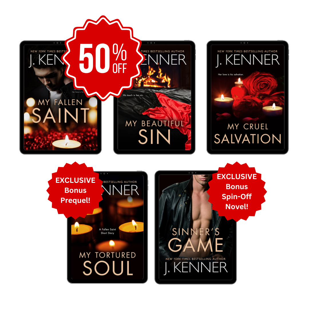 J. Kenner's Saints and Sinners 5 book covers bundle 50% off