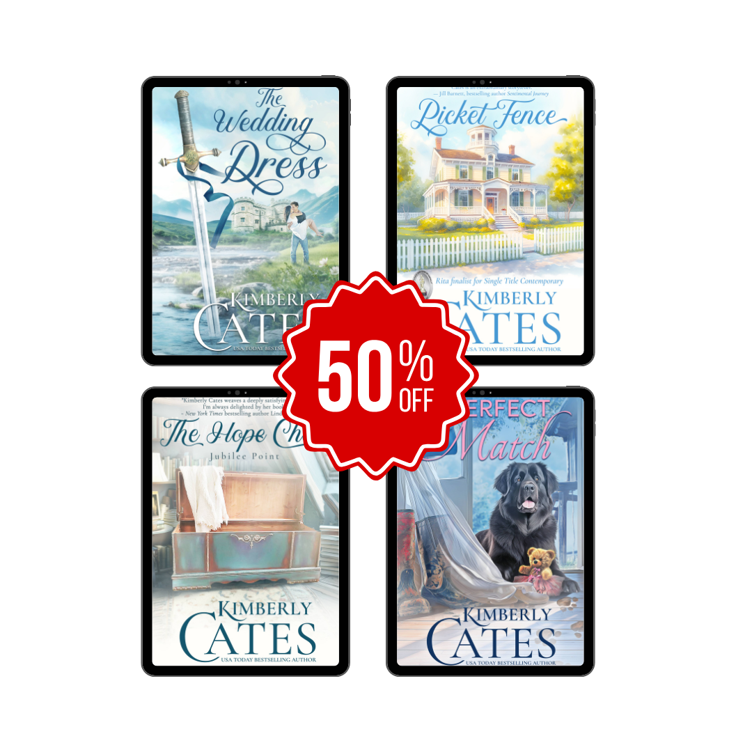 Kimberly Cates Jubilee Point four book bundle covers, 50% off