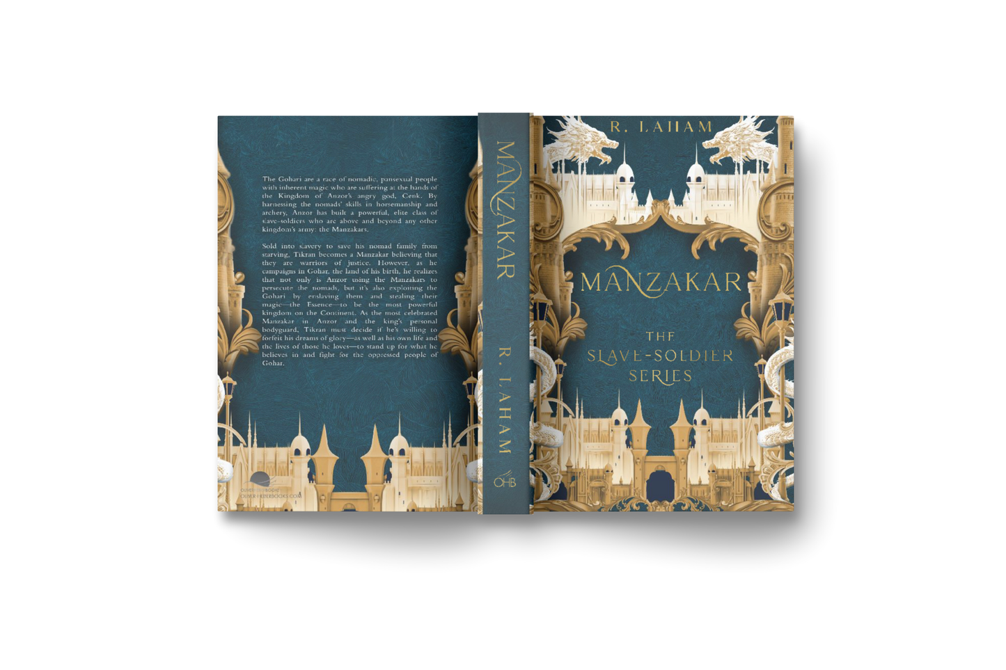 R Laham Manzakar Special Edition open over front, back, spine