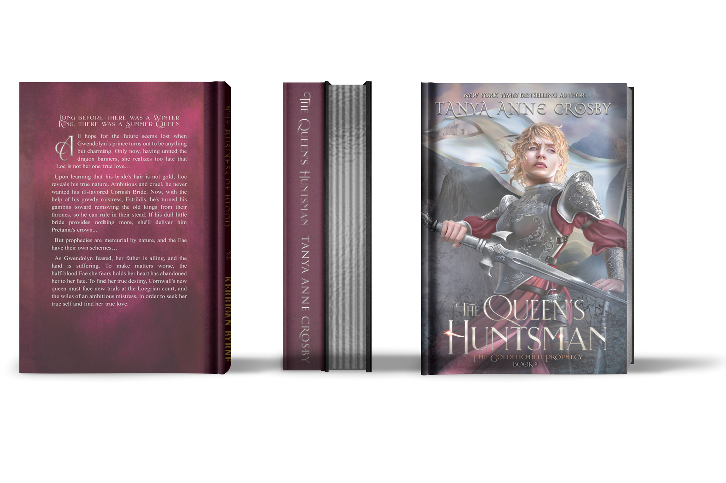 The Queen's Huntsman by Tanya Anne Crosby full spread front cover, back cover, spine, painted edge