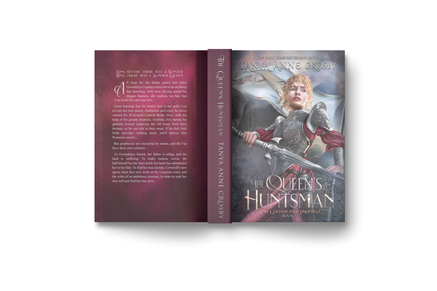 The Queen's Huntsman by Tanya Anne Crosby full spread front cover, back cover, spine