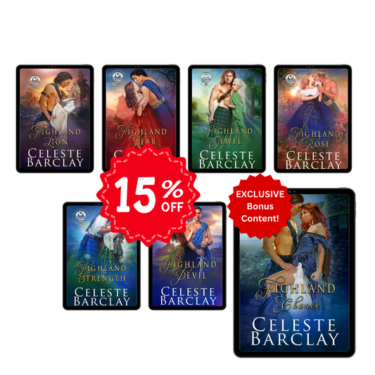 Celeste Barclay's The Clan Sinclair Legacy 7 book covers bundle 15% off 