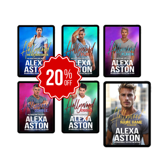 Alexa Aston's Hollywood Name Game 6 book cover bundle 20% off