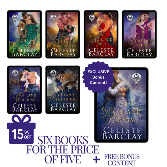 Celeste Barclay The Clan Sinclair seven cover bundle with exclusive free bonus content, 15% off