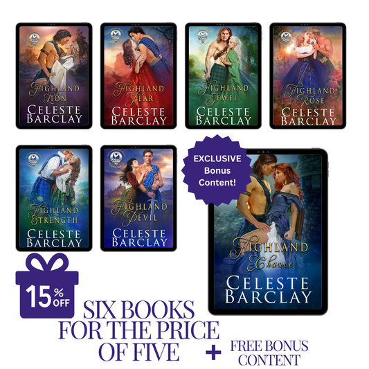 Celeste Barclay The Clan Sinclair Legacy seven cover bundle with exclusive free bonus content, 15% off
