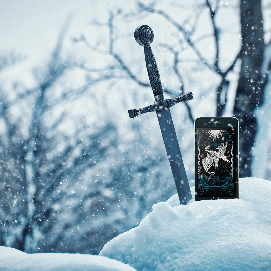Deep Magic by Jeff Wheeler Lifestyle 4 sword stuck in snow