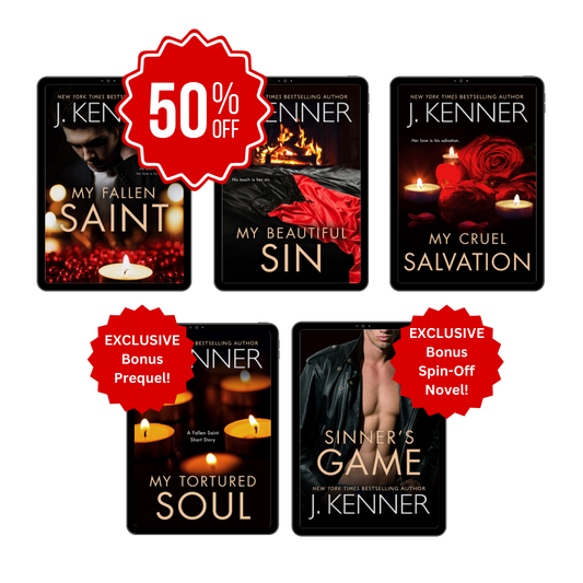 J. Kenner's Saints and Sinners 5 book covers bundle 50% off 