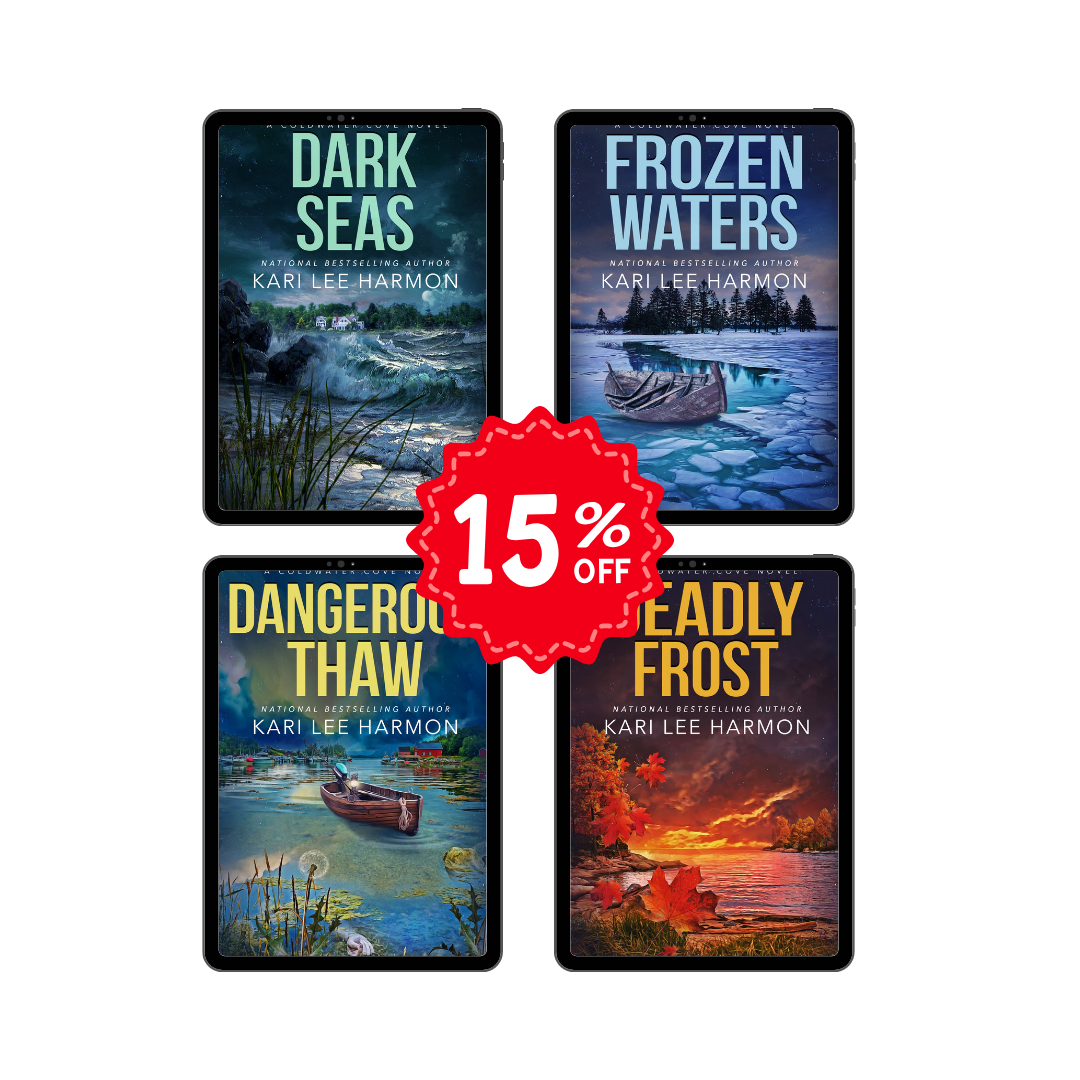 Kari Lee Harmon Coldwater Cover 4 book bundle covers, 15% off