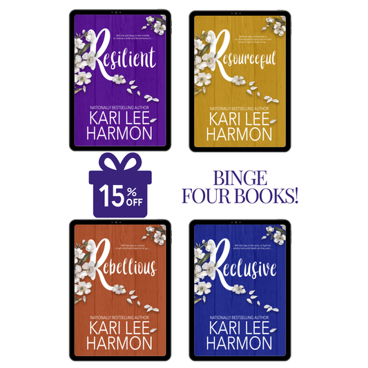 Kari Lee Harmon Portrait of a Woman four book bundle covers, 15% off