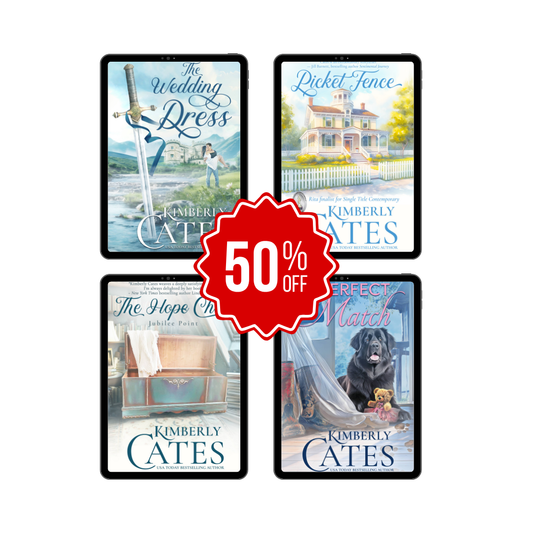 Kimberly Cates Jubilee Point four book bundle covers, 50% off