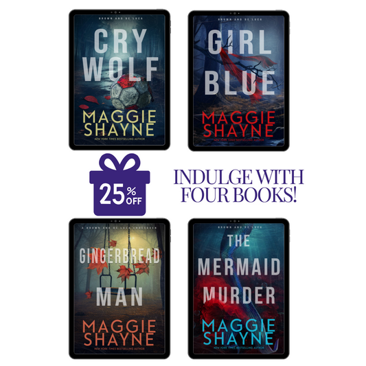 Maggie Shayne brown & de luca return four book cover bundle, 25% off