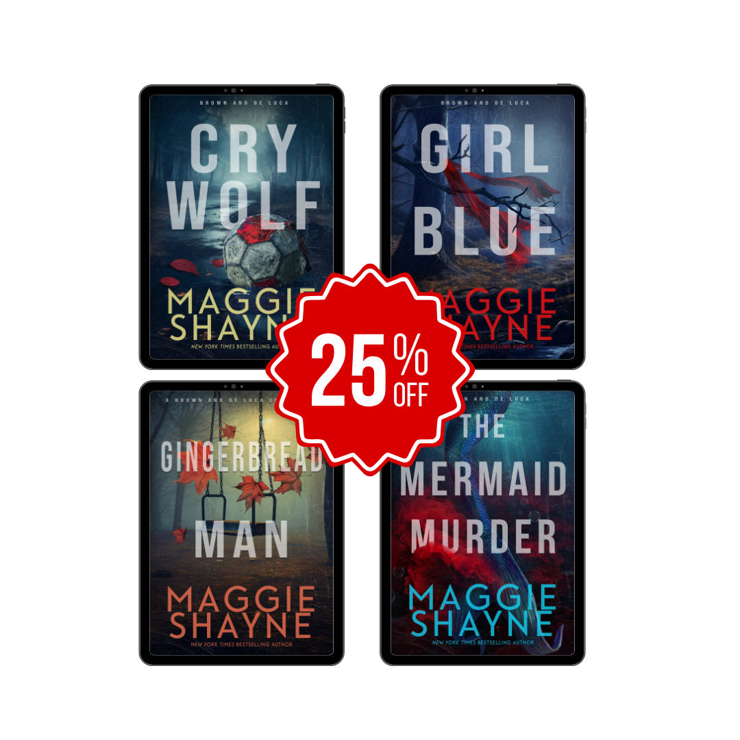 Maggie Shayne brown & de luca return four book cover bundle, 25% off