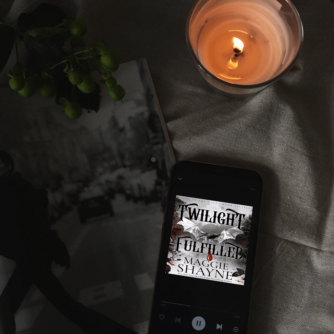 Maggie Shayne's Twilight Fulfilled Lifestyle 3 ebook, candle, leaves, photo, dark cloth