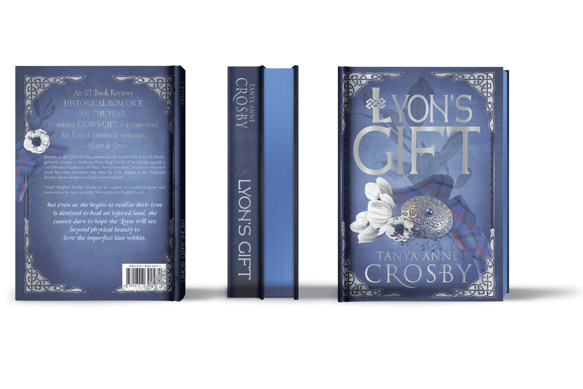 Lyon's Gift by Tanya Anne Crosby, special edition, front cover, painted edges, spin, back cover