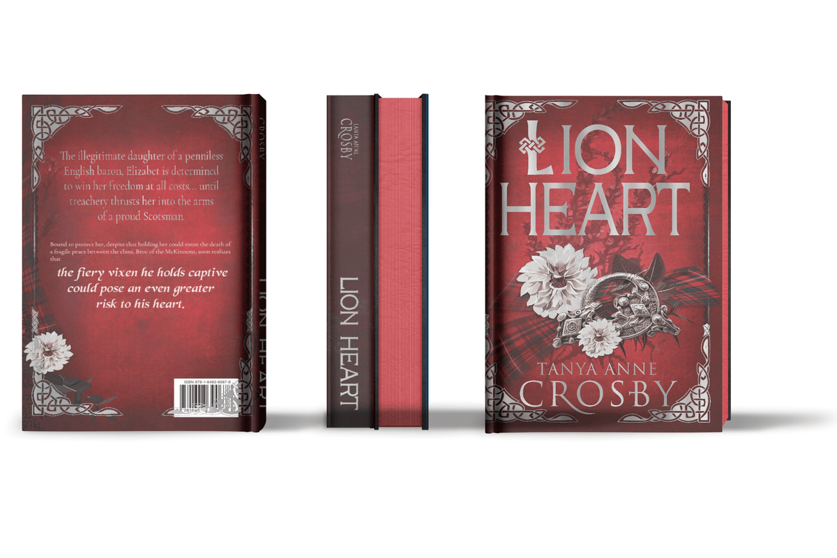 Lion Heart by Tanya Anne Crosby, special edition, front cover, painted edges, spin, back cover