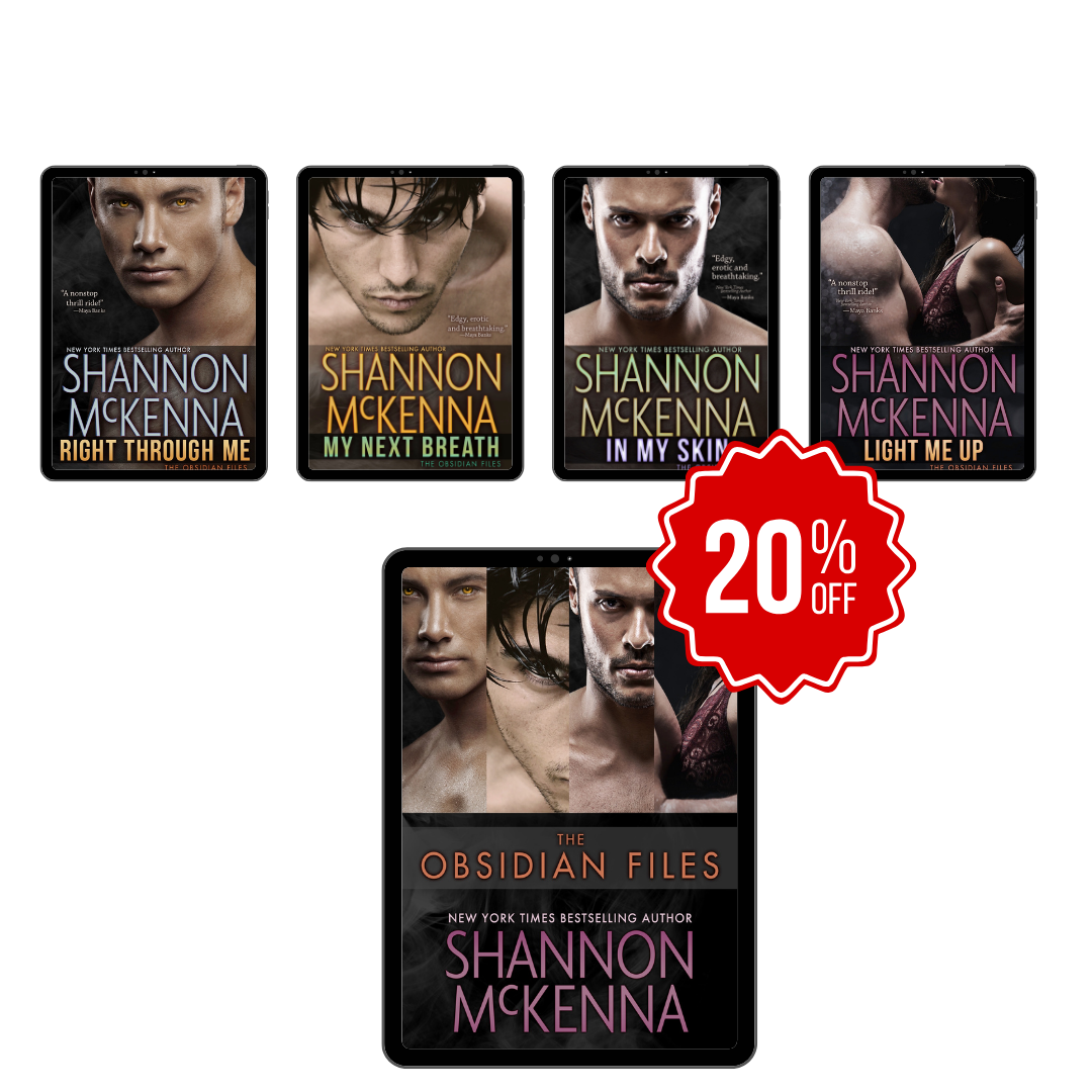 Shannon McKenna The Obsidian Files four book cover bundle, 20% off
