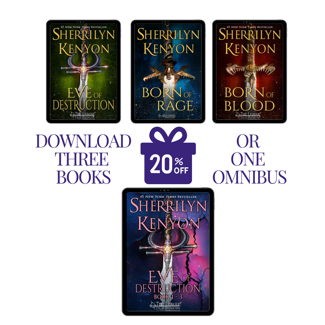 Sherrilyn Kenyon Eve of Destruction three book bundle omnibus covers, 20% off