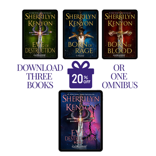 Sherrilyn Kenyon Eve of Destruction three book bundle omnibus covers, 20% off