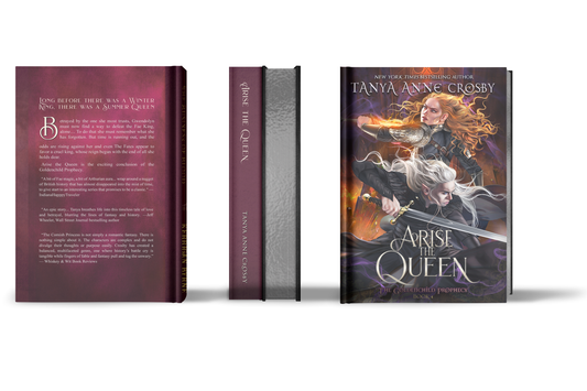 Tanya Anne Crosby Arise the Queen Special Edition cover spread, front cover, back cover, spine, painted edges
