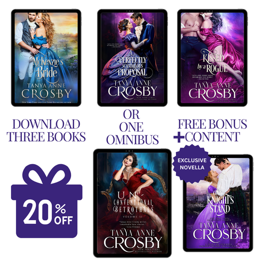 Tanya Anne Crosby Unconventional Betrothals Vol 2 Bundle covers, 20% off