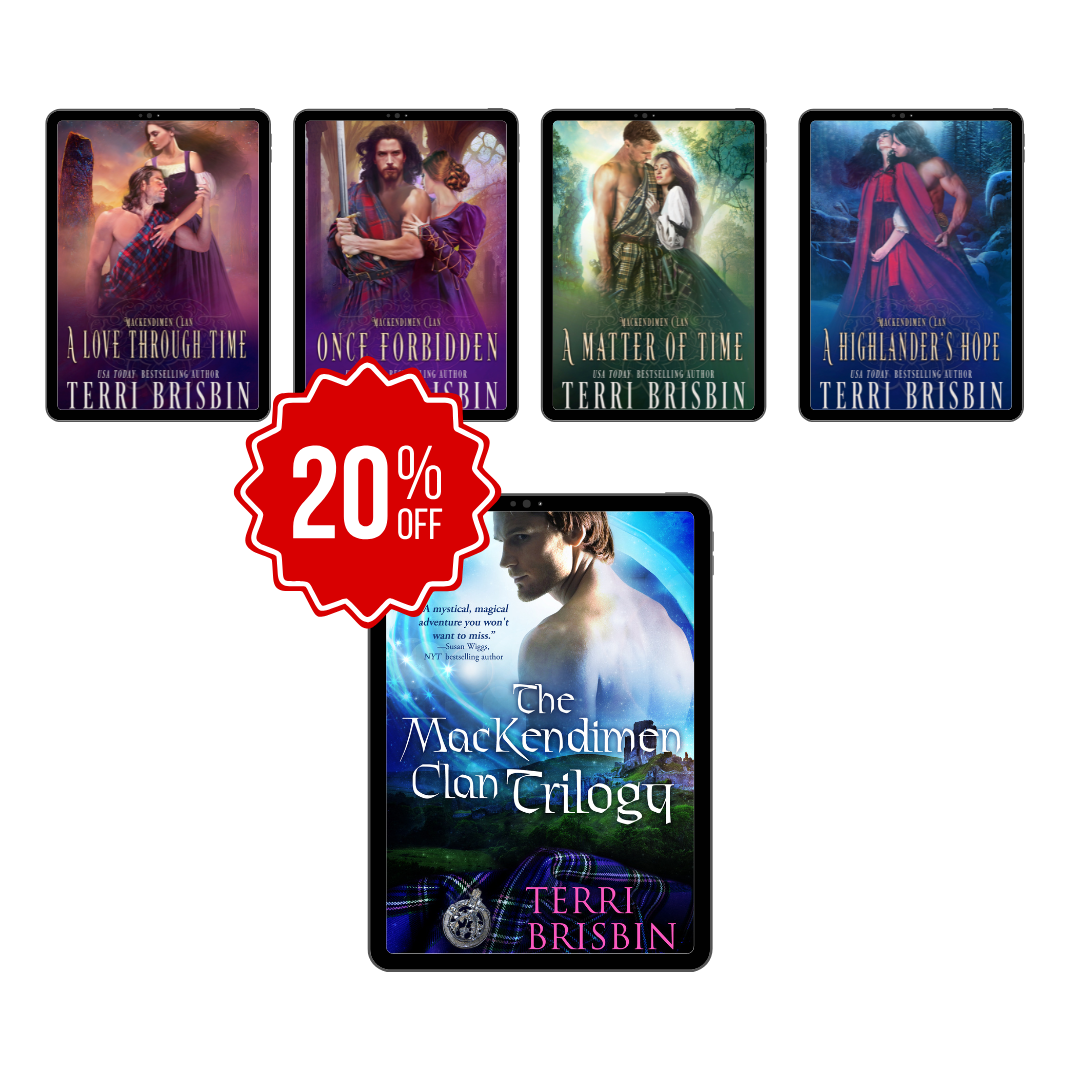 Terri Brisbin's The MacKendimen Clan four book bundle covers, 20% off